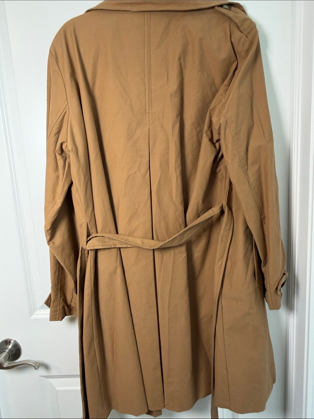Abercrombie & Fitch Tan Double-Breasted Trench Coat - Picture 5 of 6